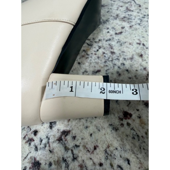 Tender Tootsies Cream Ruched Tall Boots Block Heel Slouchy Size 9.5 Wide - Picture 9 of 11